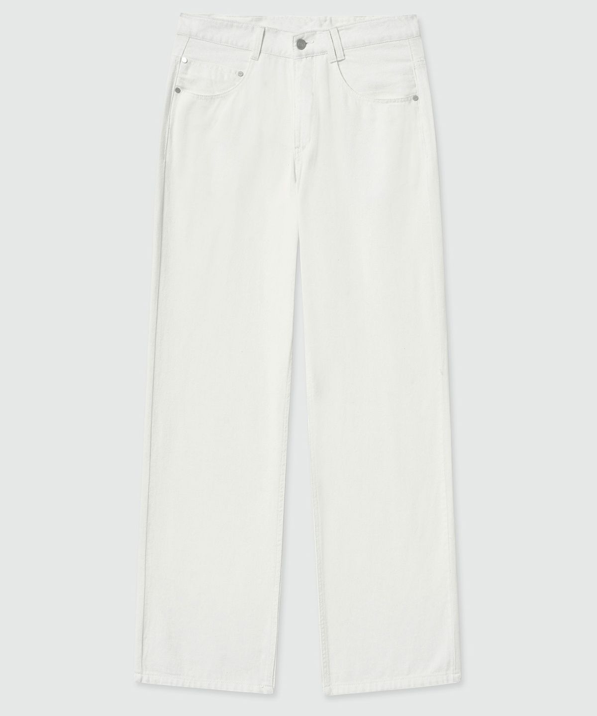 데케트(DECET) [썸머 린넨라이크]Linen Like Mid Rise Wide Jeans DCPT039Ivory