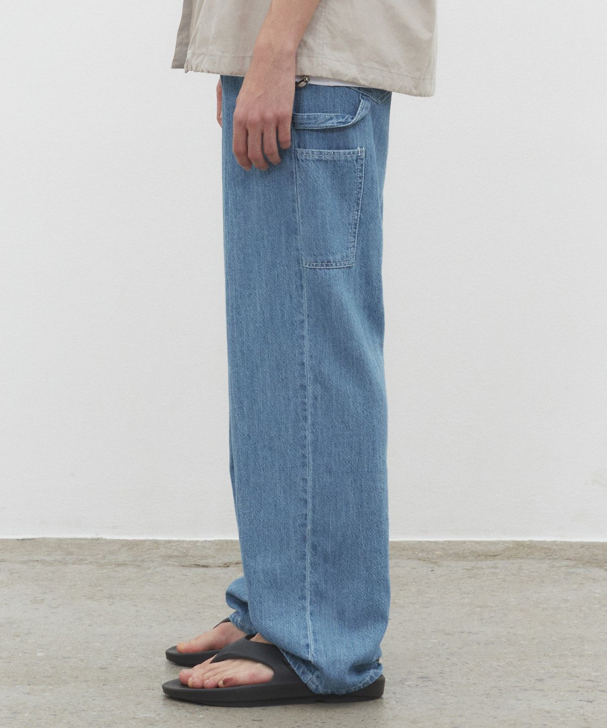 데케트(DECET) [썸머 린넨라이크]LinenLike Carpenter Jeans DCPT040Blue
