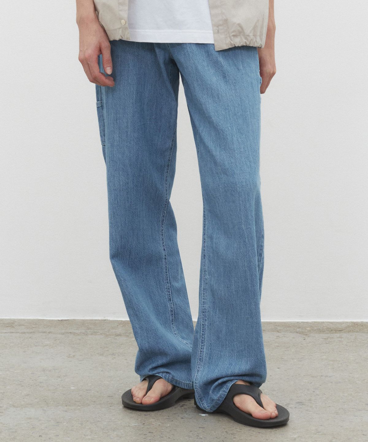 데케트(DECET) [썸머 린넨라이크]LinenLike Carpenter Jeans DCPT040Blue