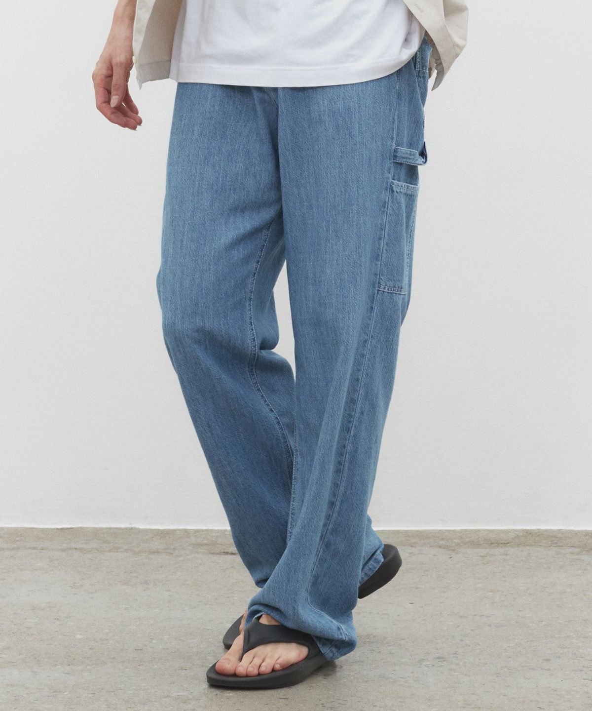 데케트(DECET) [썸머 린넨라이크]LinenLike Carpenter Jeans DCPT040Blue