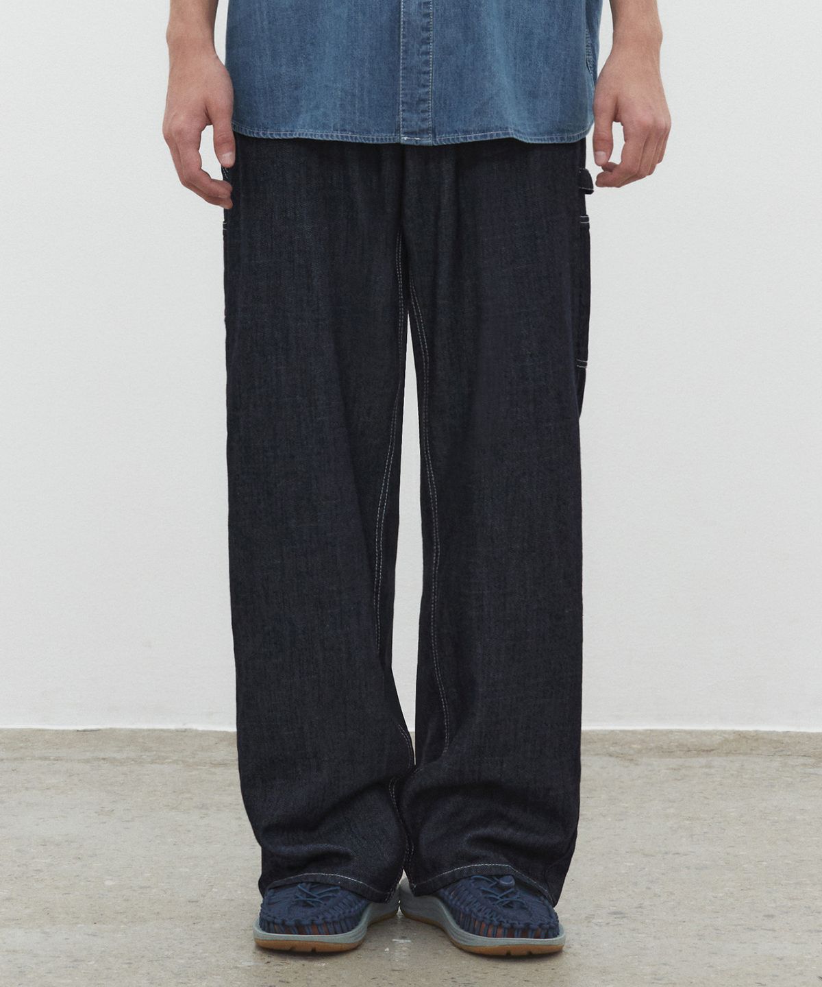 데케트(DECET) [썸머 린넨라이크]LinenLike Carpenter Jeans DCPT040Indigo