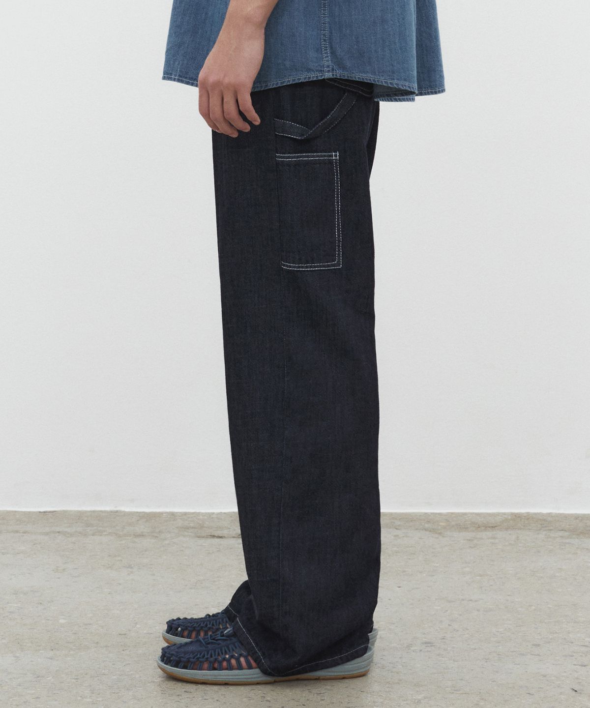데케트(DECET) [썸머 린넨라이크]LinenLike Carpenter Jeans DCPT040Indigo