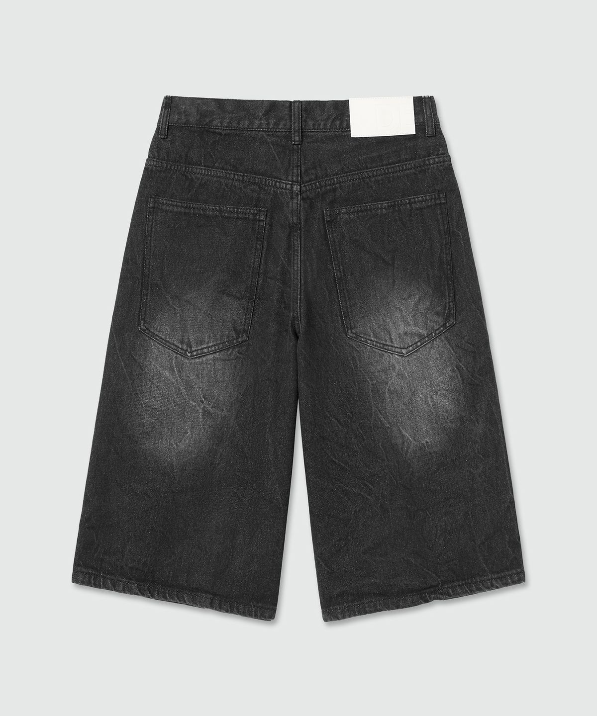 데케트(DECET) CR Wide Denim Shorts DCPT035CRBlackB