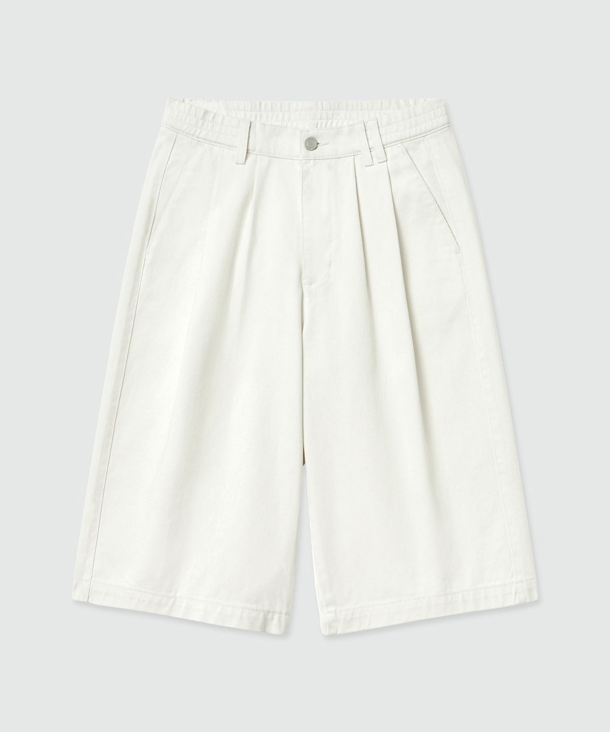 데케트(DECET) Cotton 2Pleats Shorts DCPT041Ivory