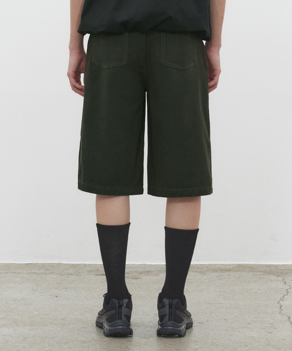 데케트(DECET) Cotton 2Pleats Shorts DCPT041Khaki