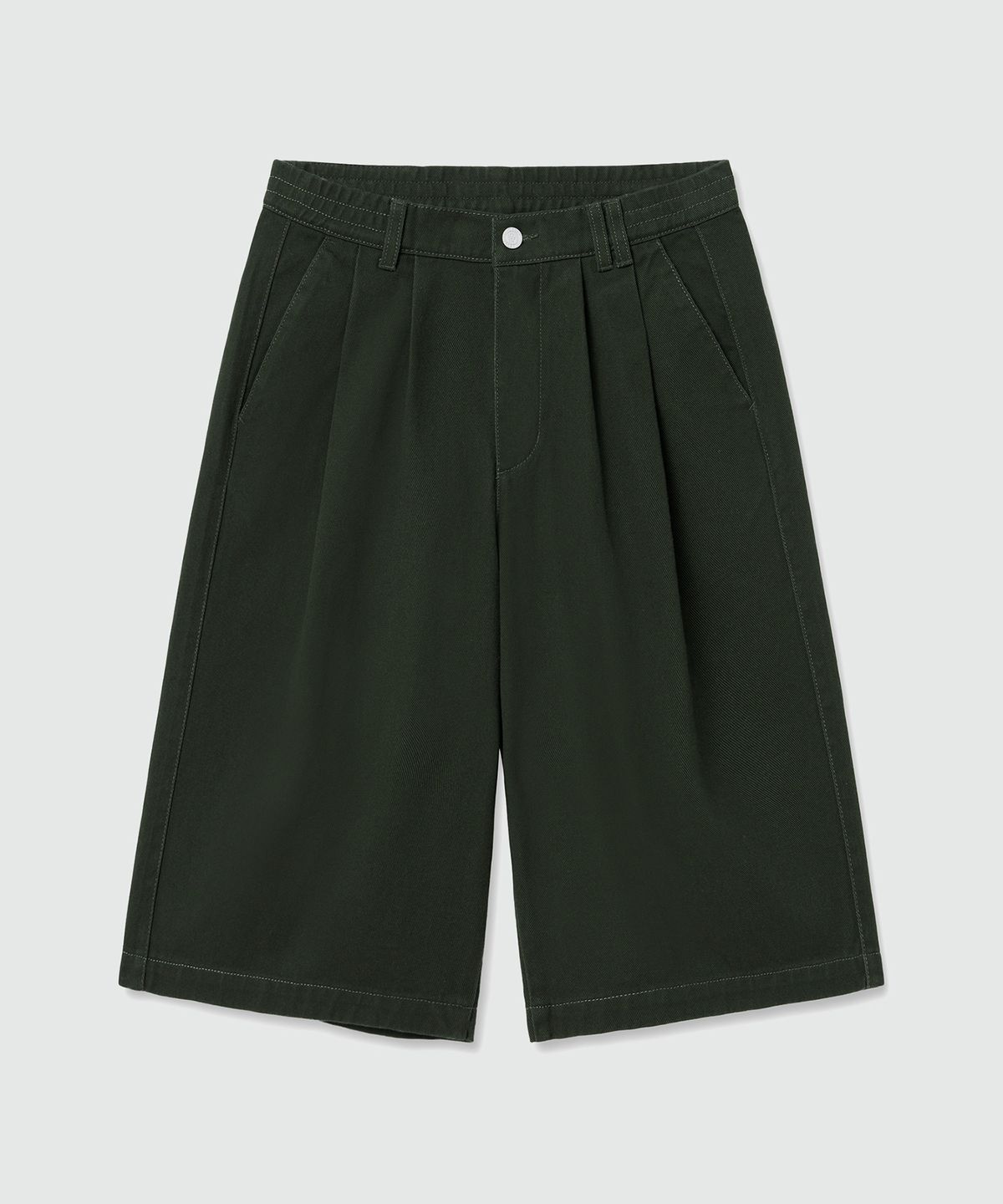 데케트(DECET) Cotton 2Pleats Shorts DCPT041Khaki