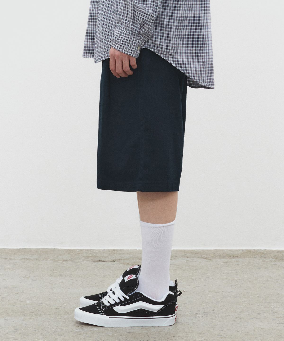 데케트(DECET) Cotton 2Pleats Shorts DCPT041Navy