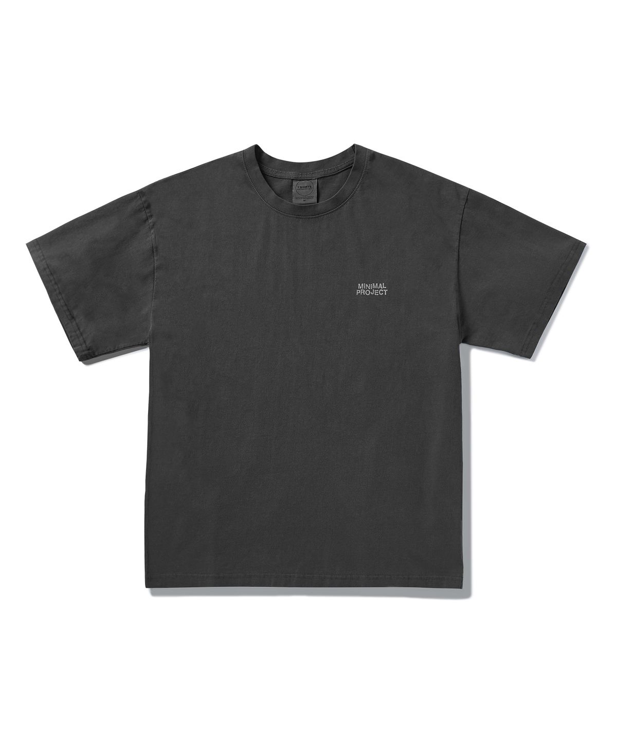 미니멀프로젝트(MINIMALPROJECT) 플라워 프린팅 피그먼트 반팔티셔츠 MST155 [DARK GRAY]
