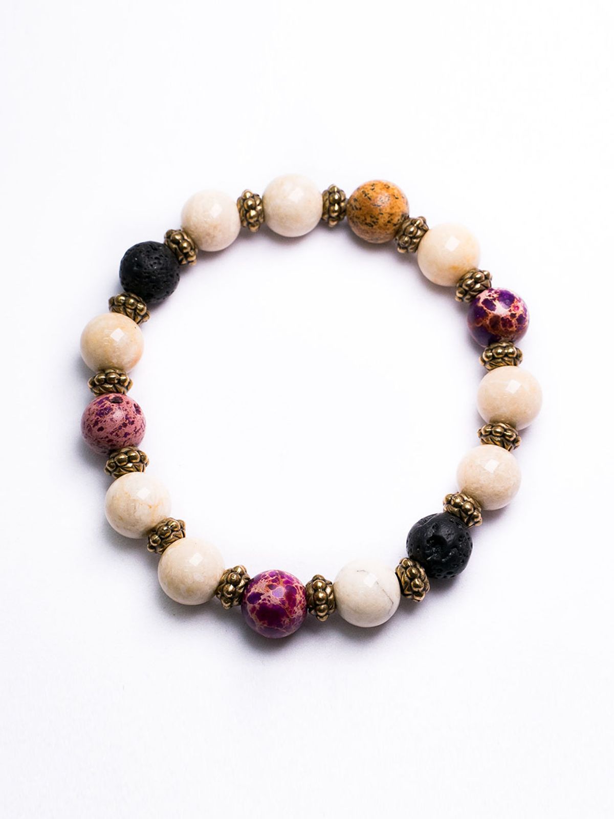 하랑(HARANG) HR 279B_Gemstone Beads Bracelet (Purple)