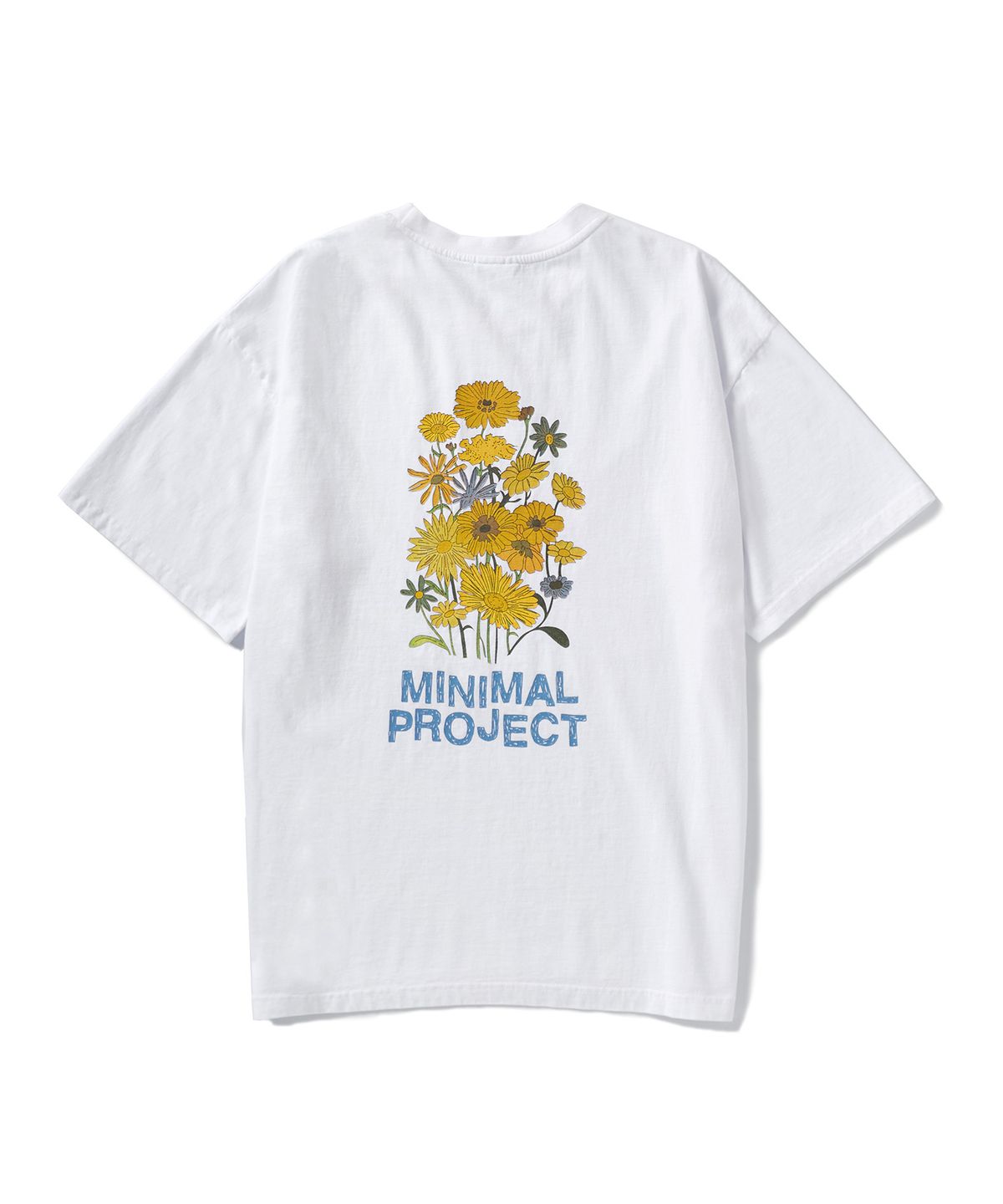 미니멀프로젝트(MINIMALPROJECT) 플라워 프린팅 피그먼트 반팔티셔츠 MST155 [WHITE]
