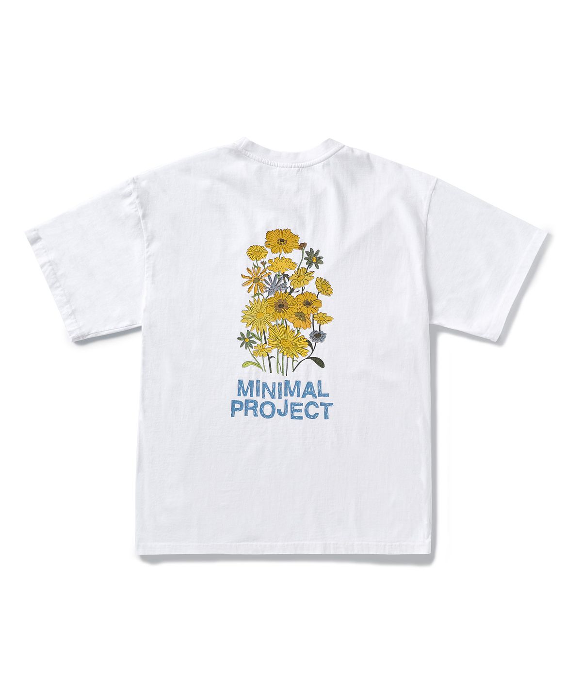 미니멀프로젝트(MINIMALPROJECT) 플라워 프린팅 피그먼트 반팔티셔츠 MST155 [WHITE]