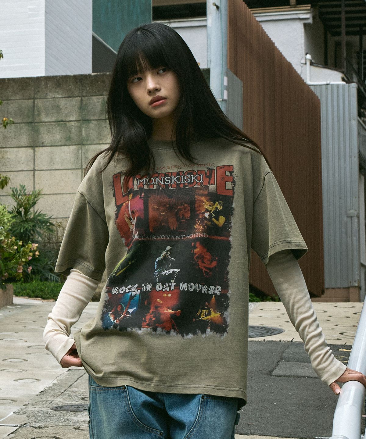 미니멀프로젝트(MINIMALPROJECT) 락스타 오버핏 반팔티셔츠 MST156 [KHAKI]