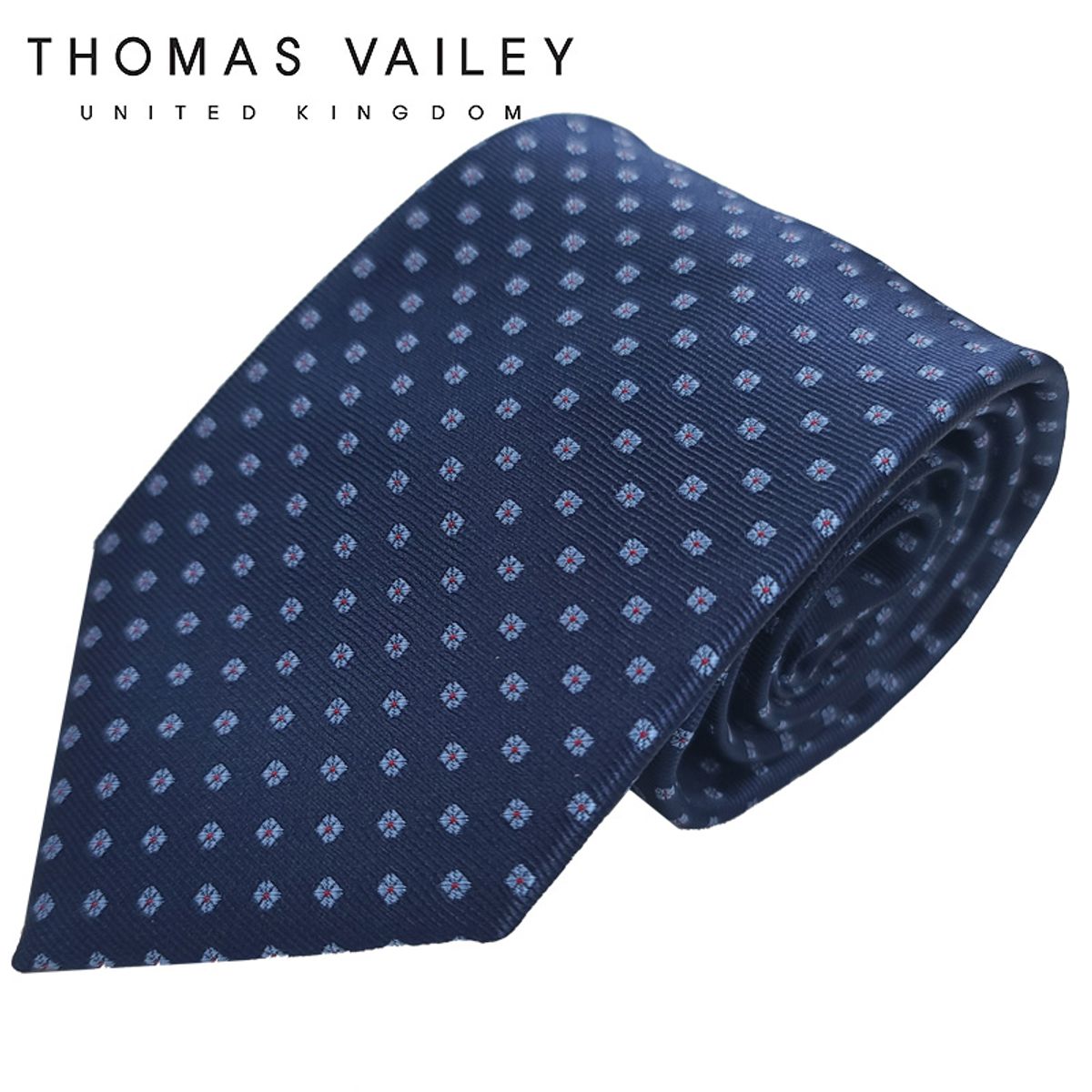 토마스 베일리(THOMAS VAILEY) 패션넥타이-쁘띠플라워 네이비 8cm