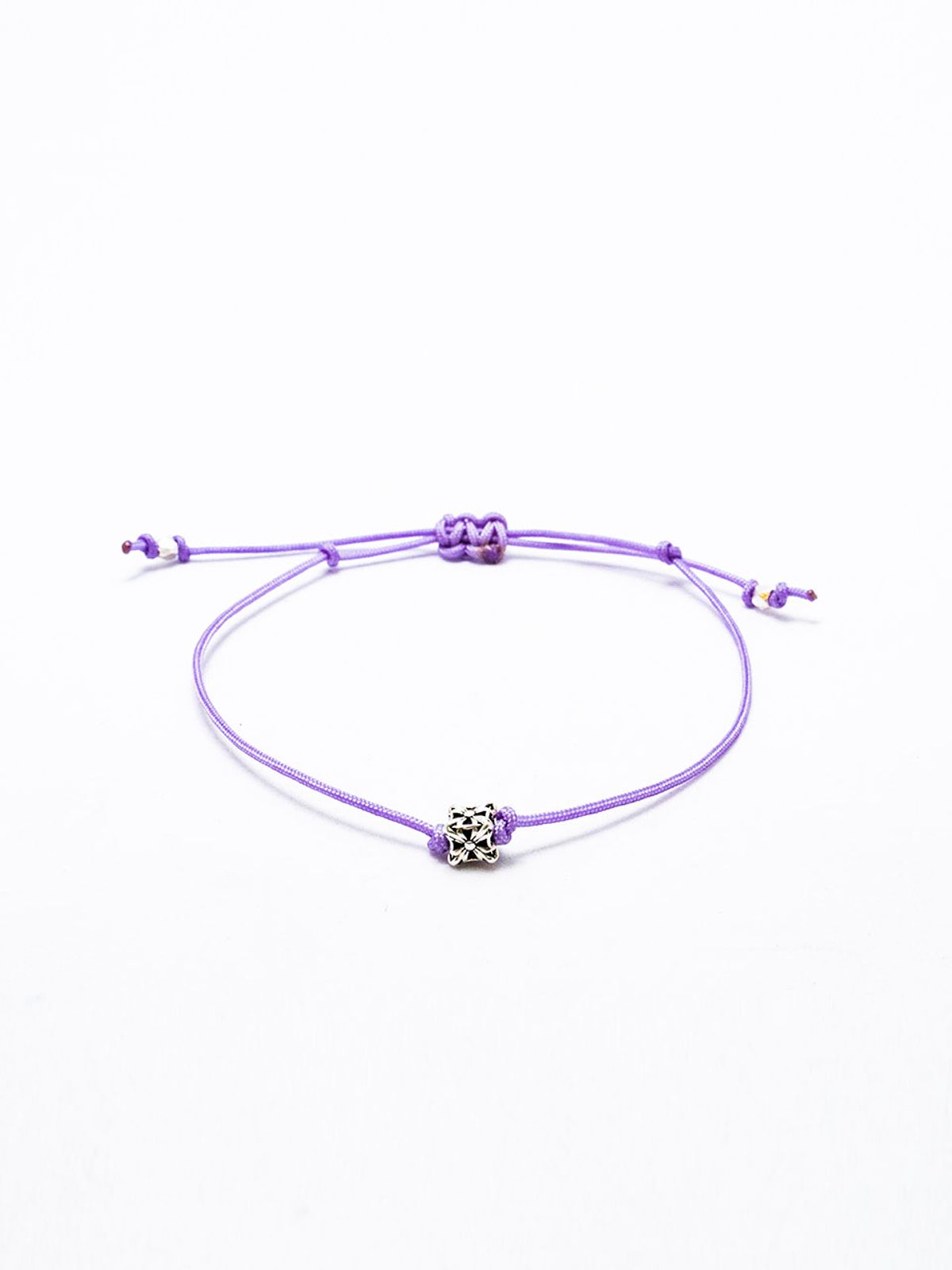 하랑(HARANG) HR 292B_Cube Pendant Fabric Bracelet (Purple)