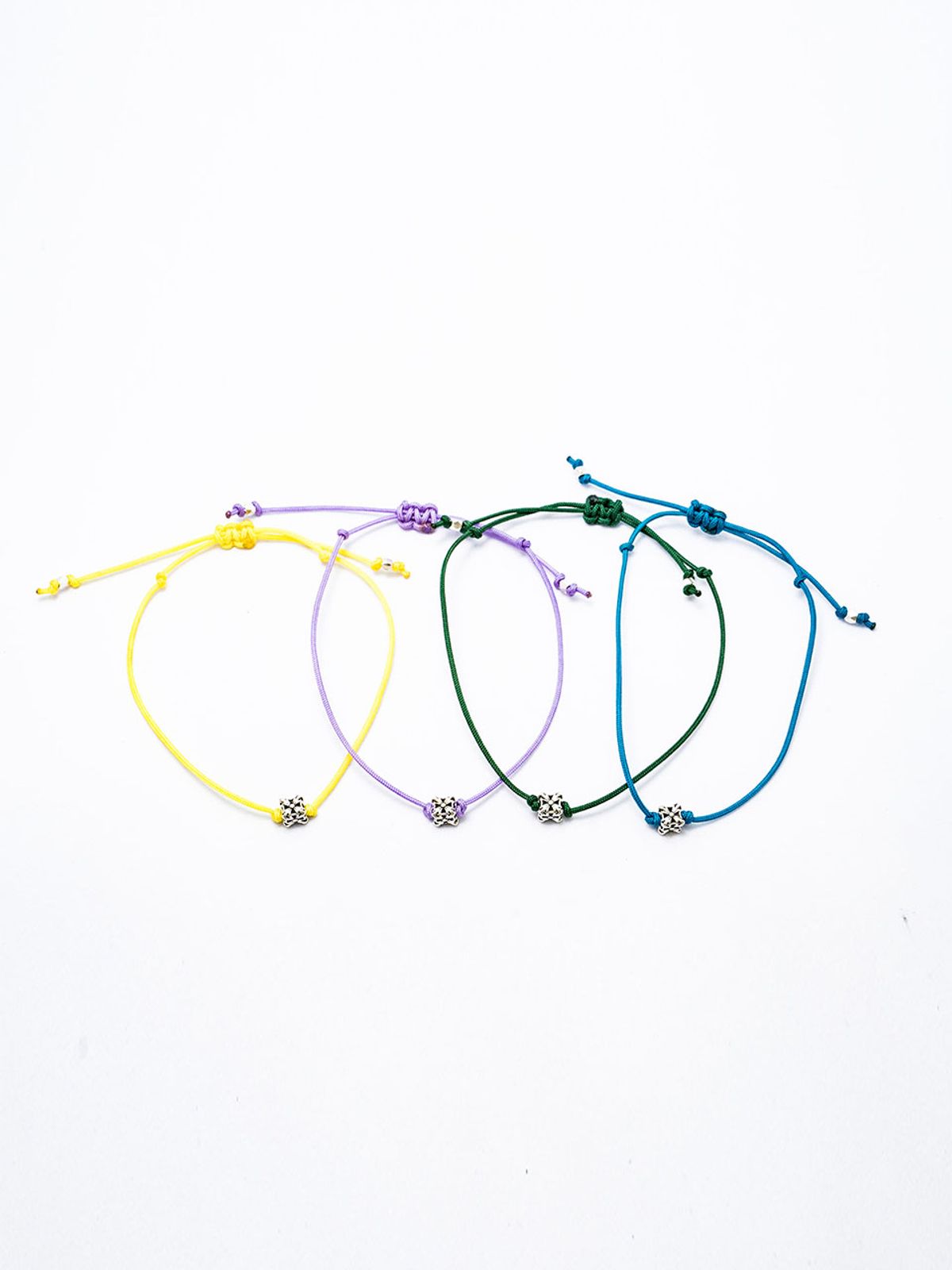 하랑(HARANG) HR 292B_Cube Pendant Fabric Bracelet (Purple)
