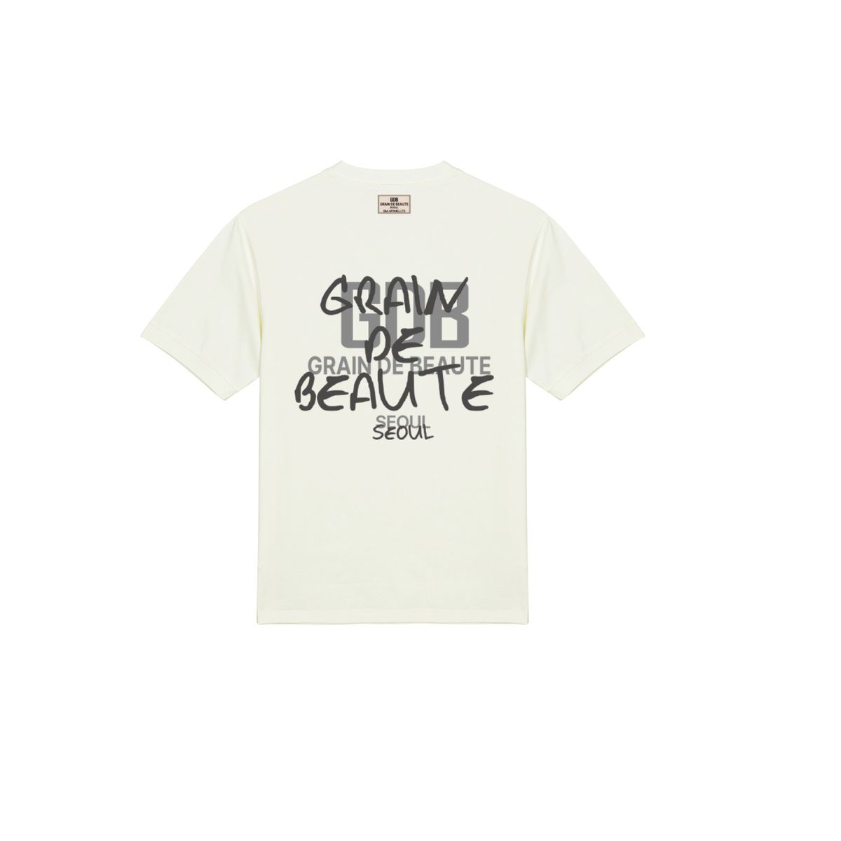 그랭드보떼(GRAIN DE BEAUTE) BACK LOGO GDB T-SHIRT 02 [BEIGE]