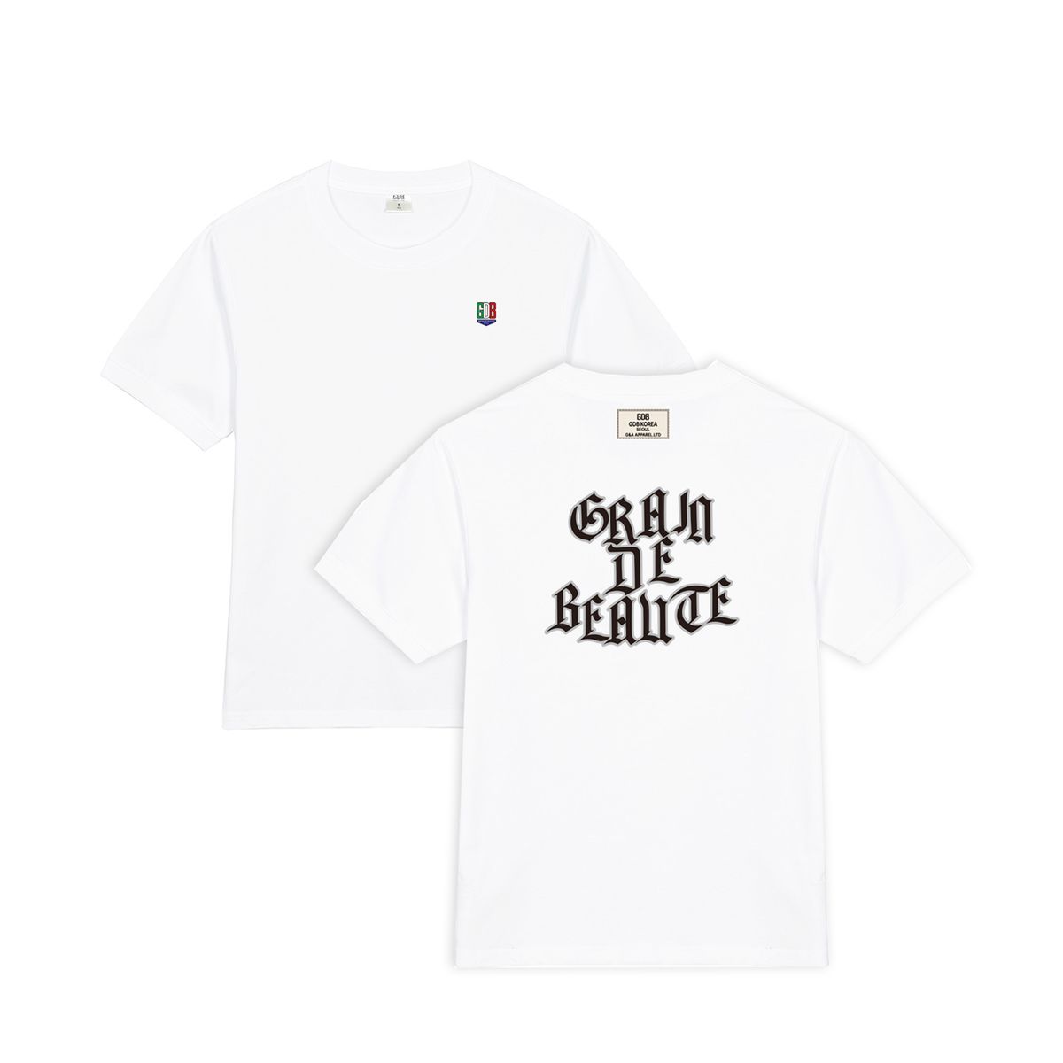 그랭드보떼(GRAIN DE BEAUTE) BACK LOGO T-SHIRT 01 [WHITE]