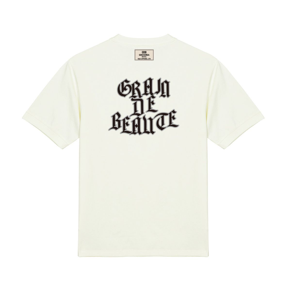 그랭드보떼(GRAIN DE BEAUTE) BACK LOGO T-SHIRT 01 [BEIGE]
