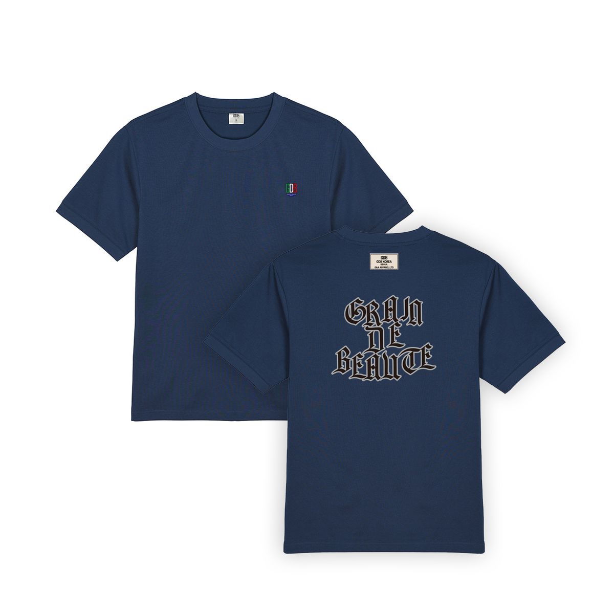 그랭드보떼(GRAIN DE BEAUTE) BACK LOGO T-SHIRT 01 [NAVY]
