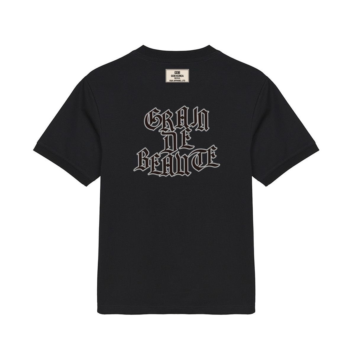 그랭드보떼(GRAIN DE BEAUTE) BACK LOGO T-SHIRT 01 [BLACK]