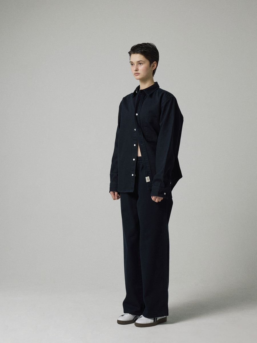 MUSINSA | GLOWNY G CLASSIC COTTON TWILL PANTS (BLACK)