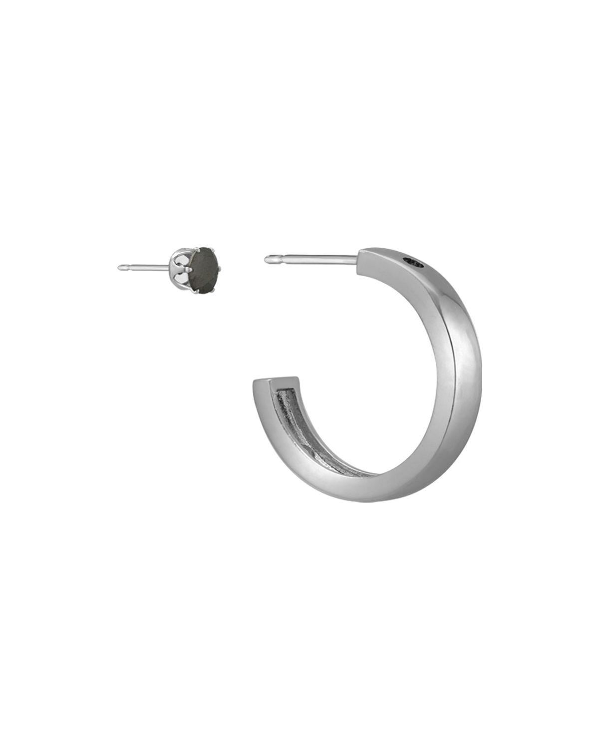 에브리벌스데이(EVERYBIRTHDAY) Earring single stone earring (Black)