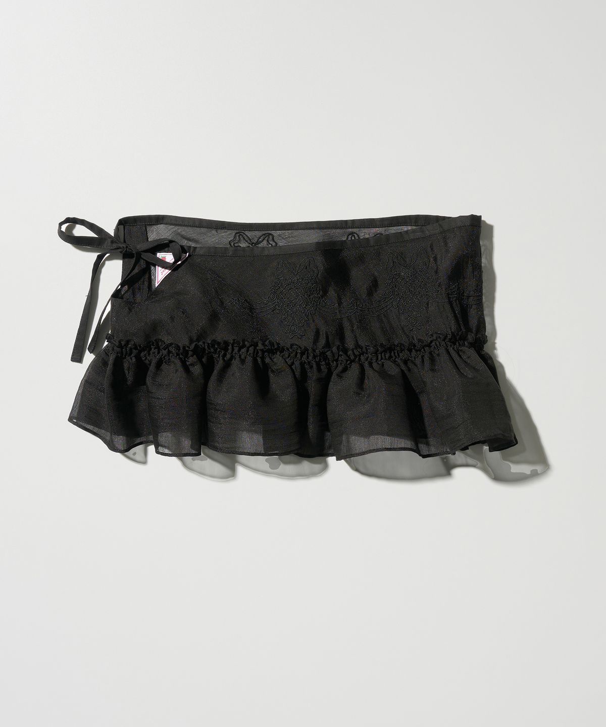 스컬프터(SCULPTOR) Peekaboo Micro Sheer Skirt Black Sheer