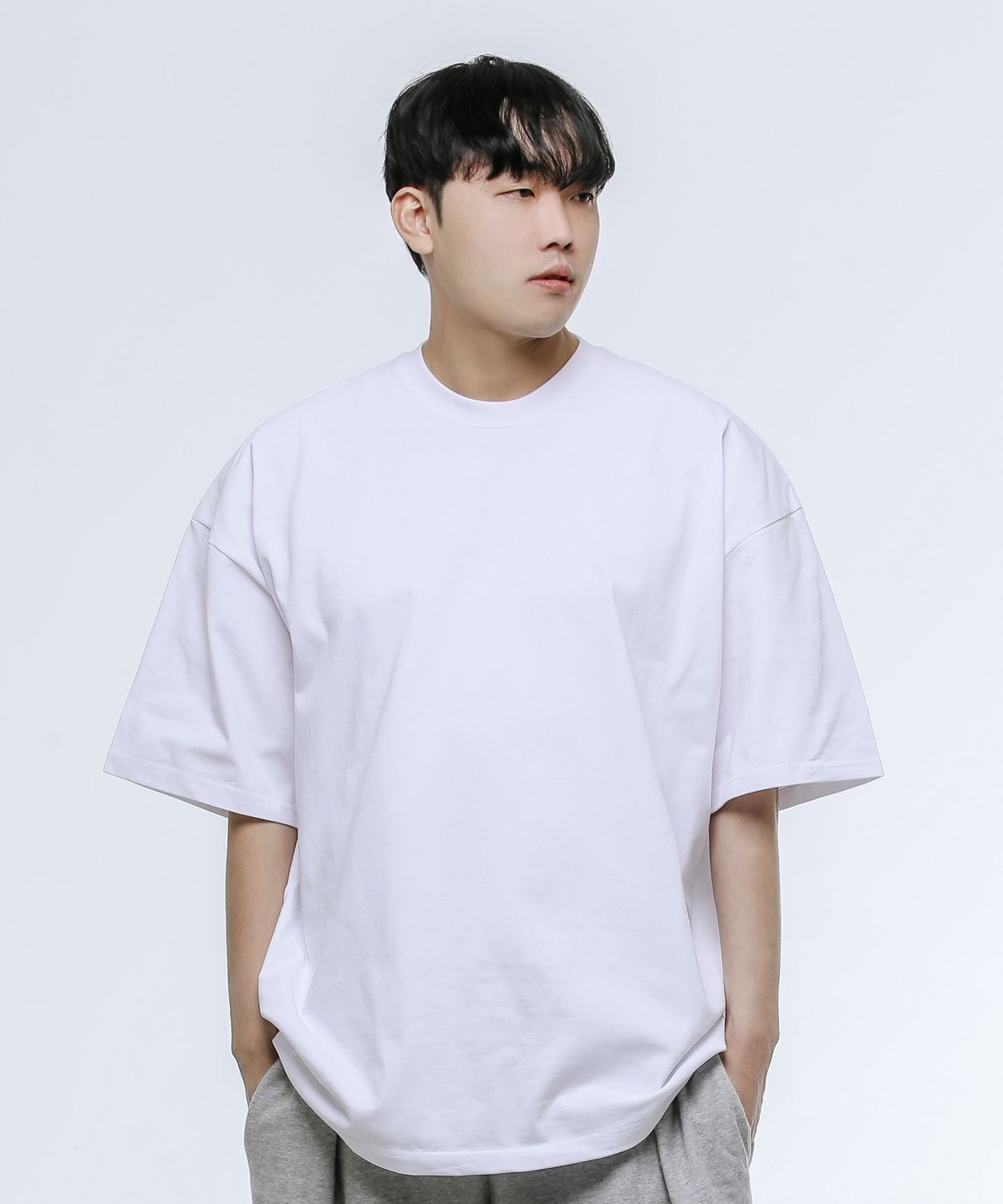 원에임(ONEAIM) 무지 오버핏 반팔 2컬러
