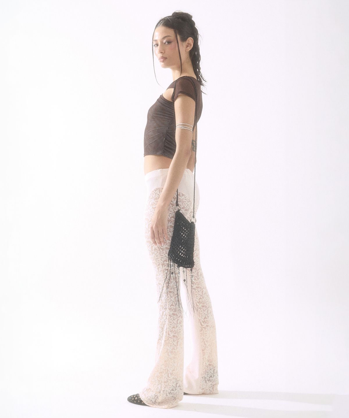배디(BADEE) Tassel Net Bag Black