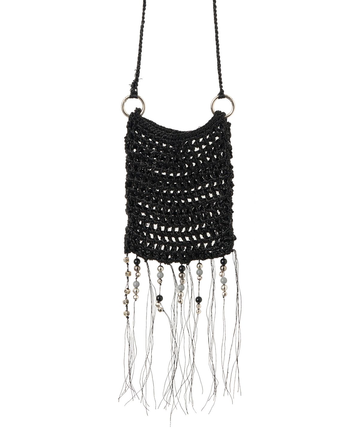 배디(BADEE) Tassel Net Bag Black