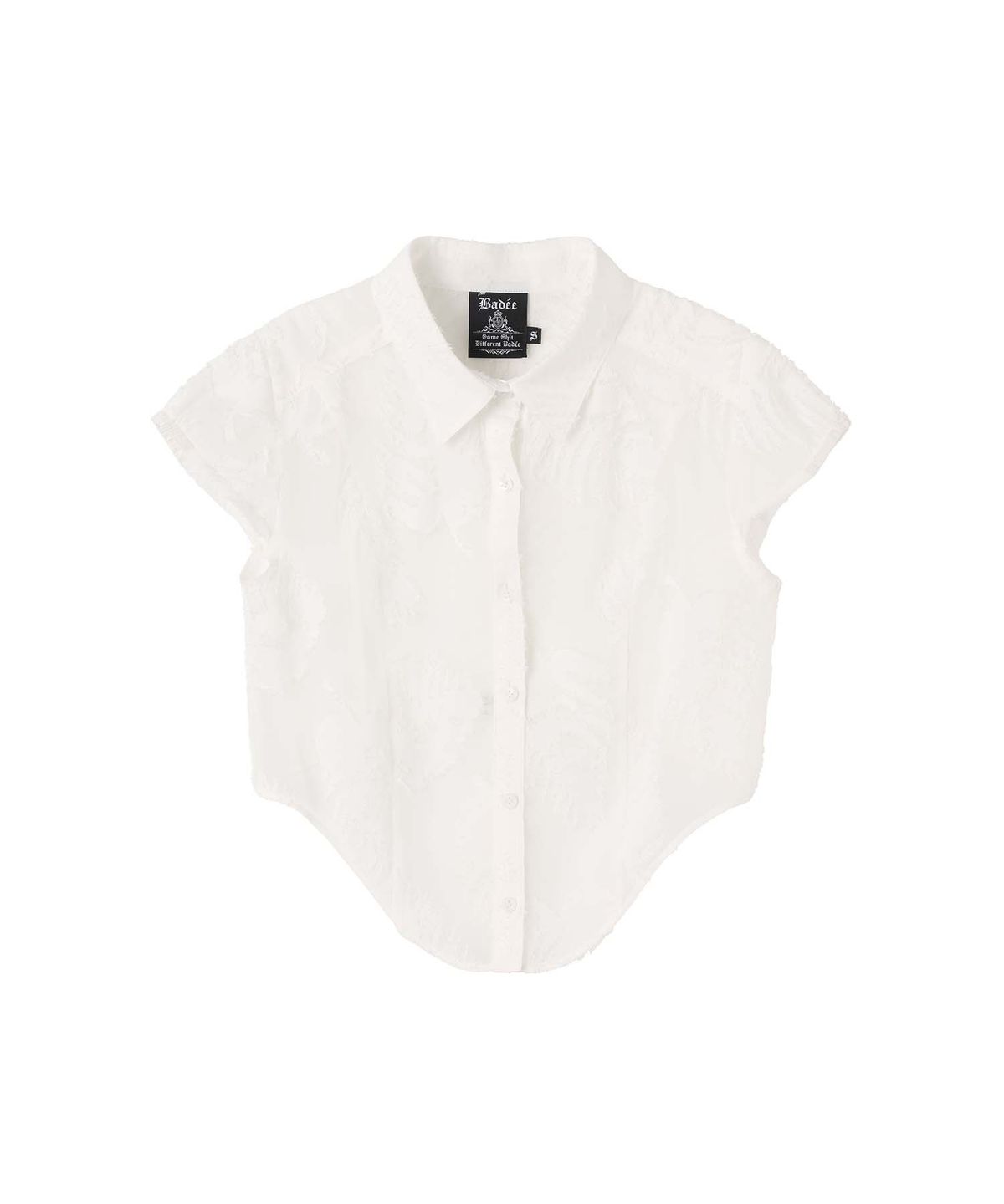 배디(BADEE) Palm Leaves Corset Shirt White