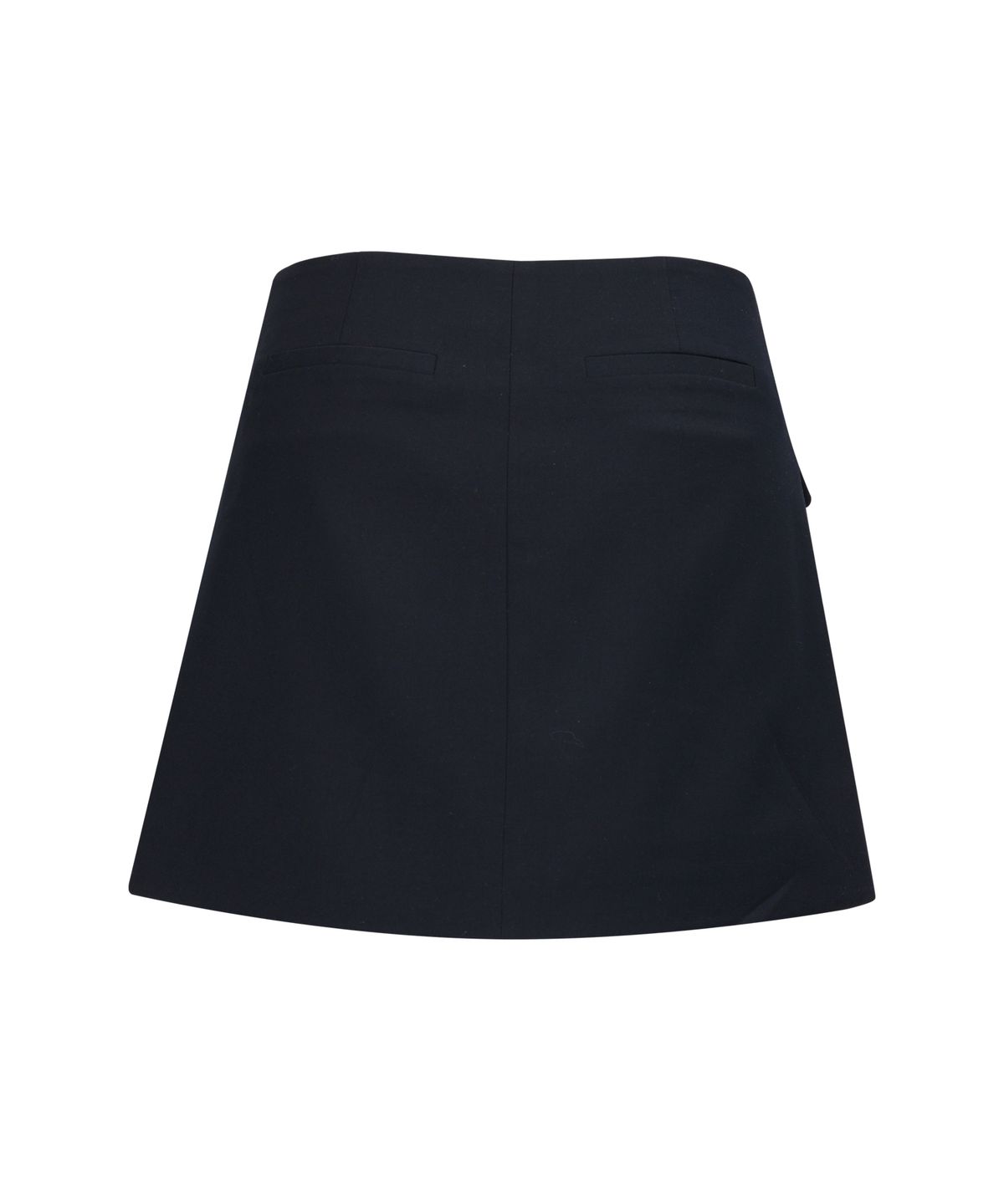 언뮤트(UNMUTE) TAILORED MINI WRAP SKIRT(BLACK NAVY)
