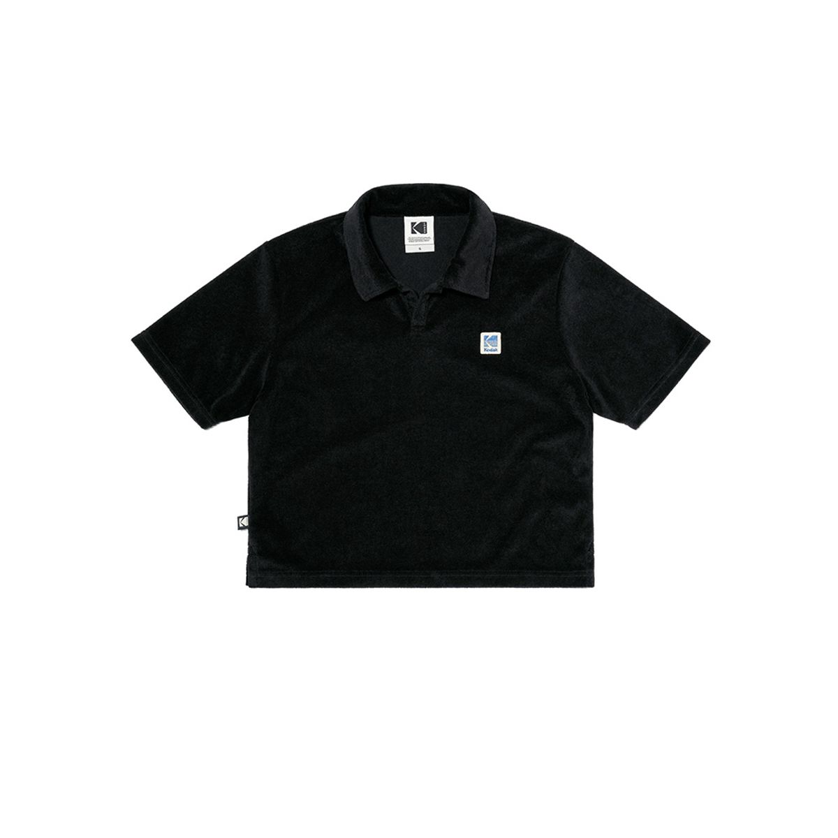 코닥(KODAK) 에센셜 테리 크롭 폴로티셔츠 우먼 BLACK