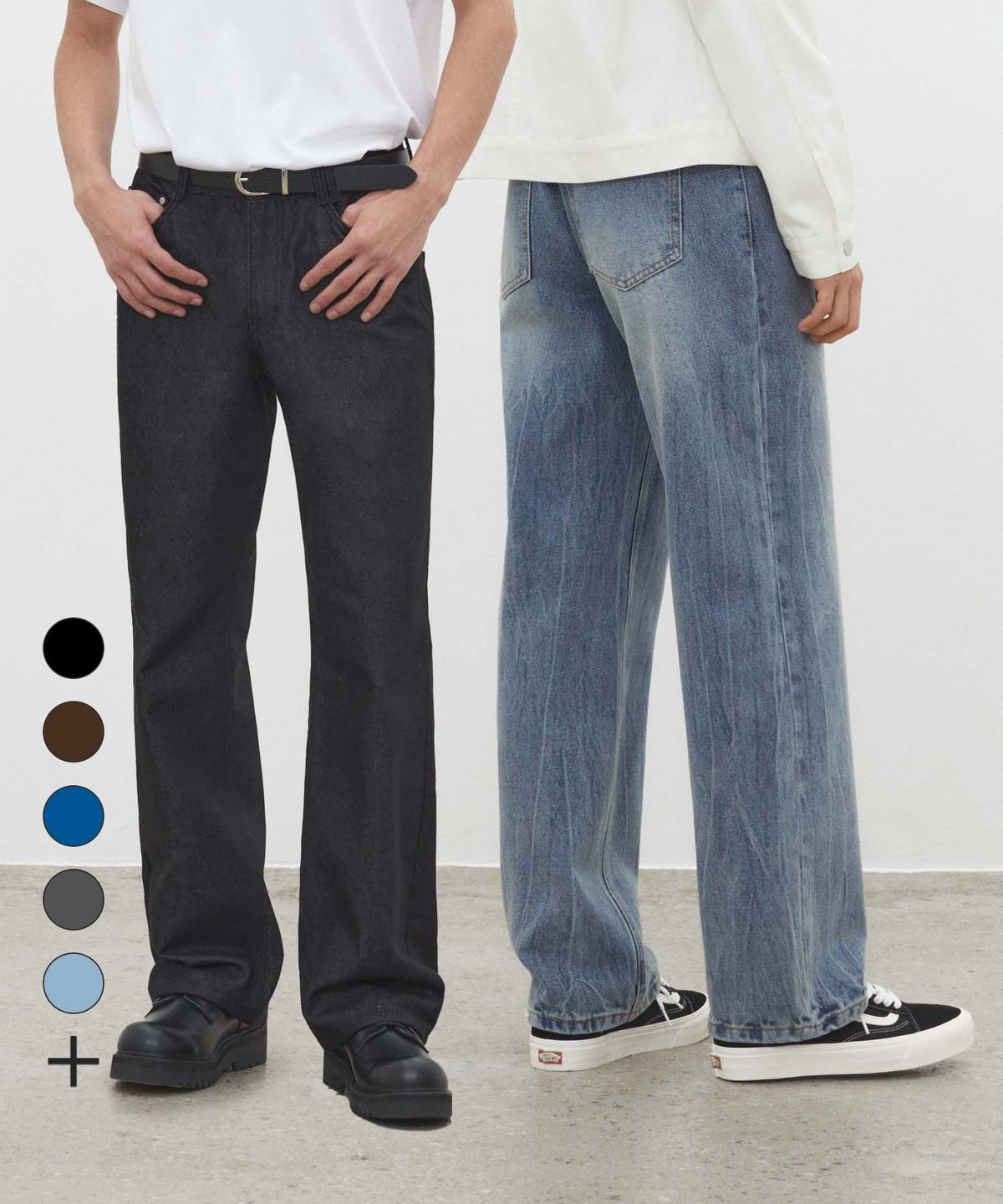 데케트(DECET) [2PACK]Dawn Semi Wide Jeans DCPT002
