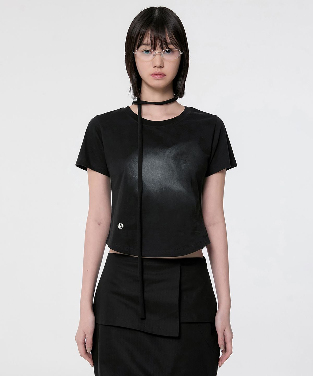 플레어업(FLAREUP) Vanish Tie Scarf T-Shirt (FL-114_Black)