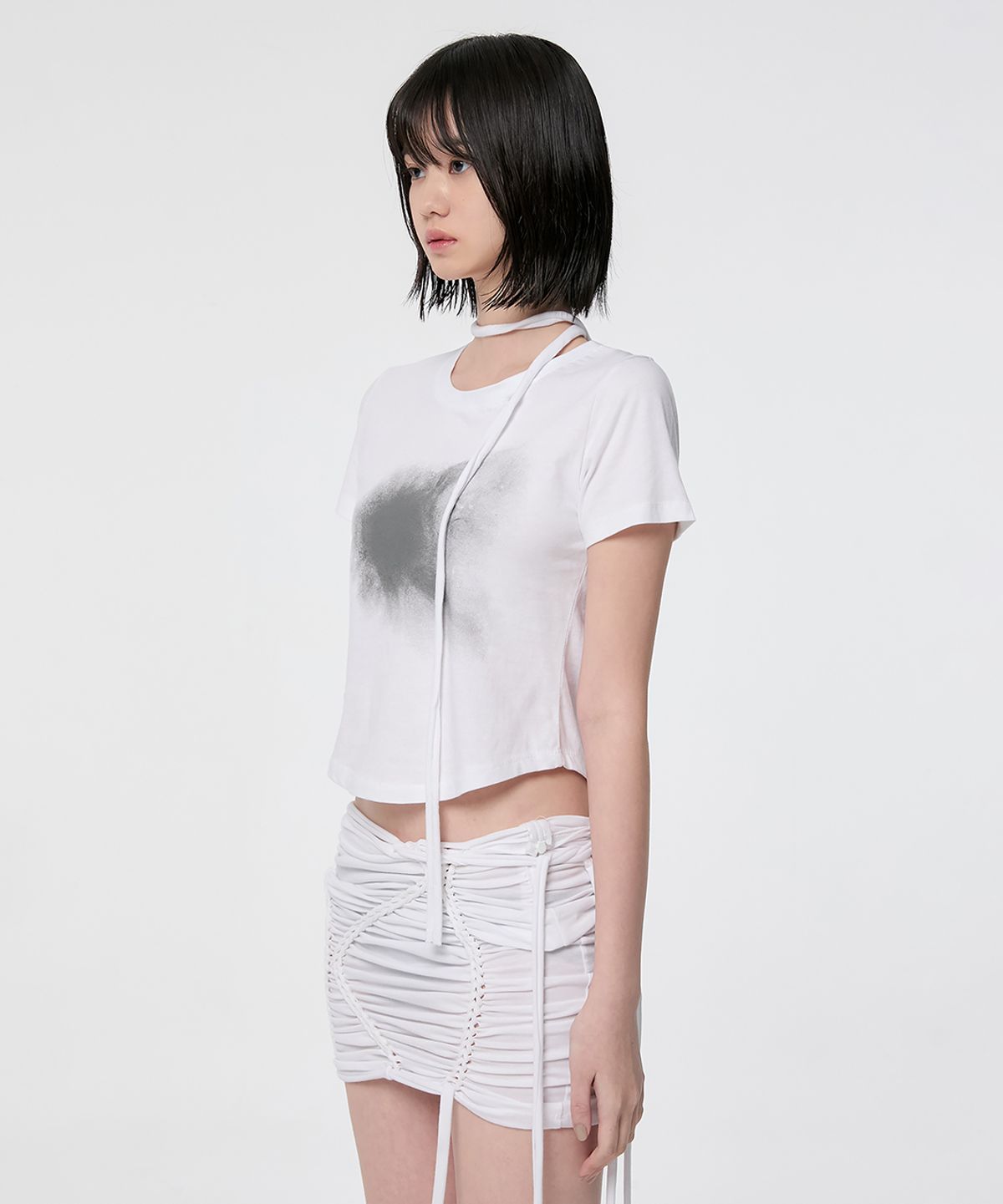 플레어업(FLAREUP) Vanish Tie Scarf T-Shirt (FL-114_White)