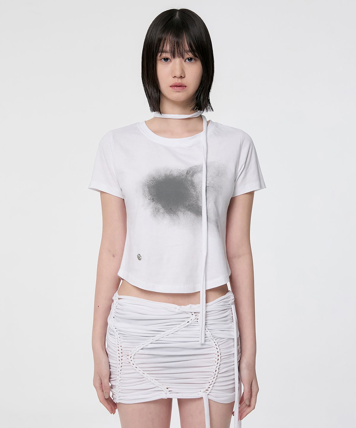 플레어업(FLAREUP) Vanish Tie Scarf T-Shirt (FL-114_White)