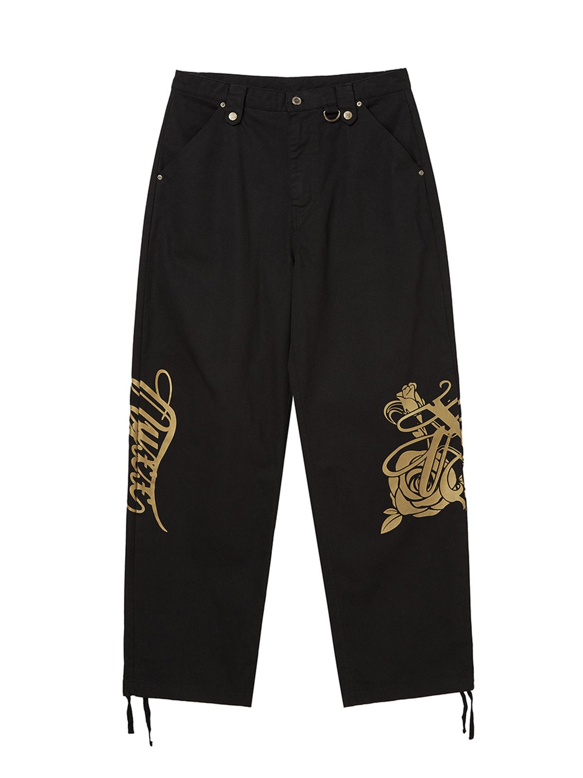 엔와이엑스엑스(NYXX) EMBLEM PRINTING COTTON PANTS BLACK