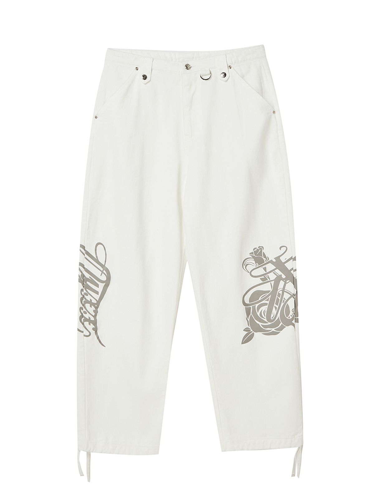 엔와이엑스엑스(NYXX) EMBLEM PRINTING COTTON PANTS WHITE
