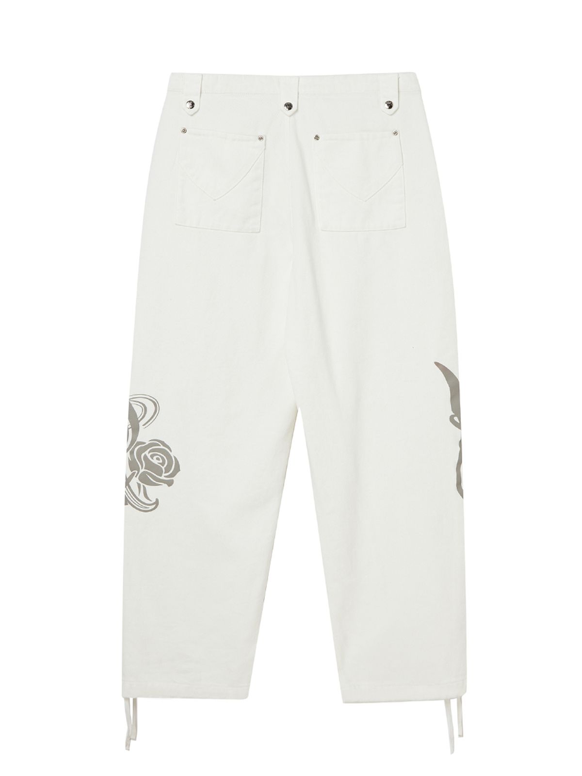 엔와이엑스엑스(NYXX) EMBLEM PRINTING COTTON PANTS WHITE