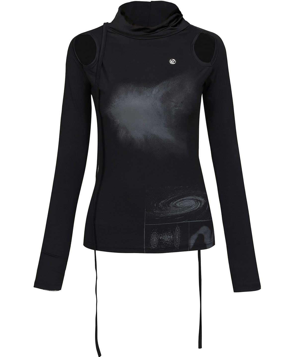 플레어업(FLAREUP) Cut-out Turtleneck Long Sleeve (FL-112_Black)