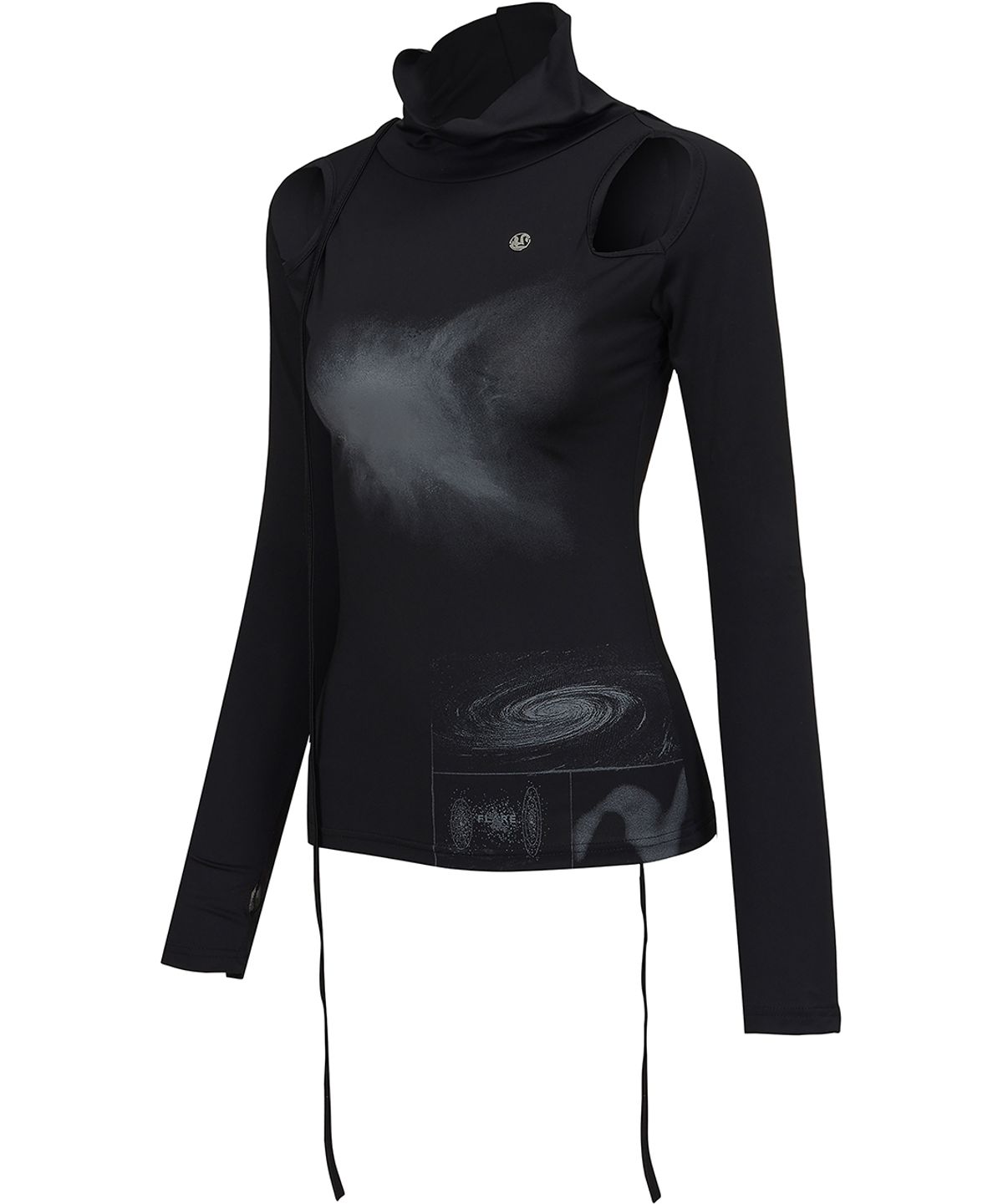 플레어업(FLAREUP) Cut-out Turtleneck Long Sleeve (FL-112_Black)