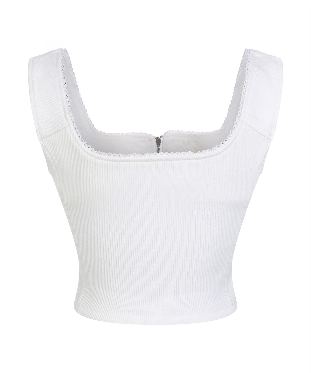 라라폭스(LALAFOX) COLOR BLOCK ZIPPER SLEEVELESS IVORY BQ2BR004