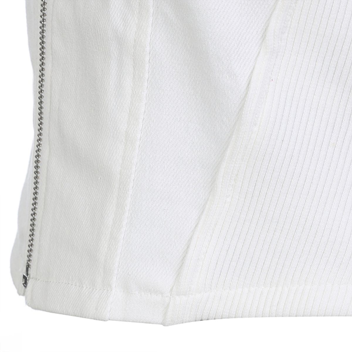 라라폭스(LALAFOX) COLOR BLOCK ZIPPER SLEEVELESS IVORY BQ2BR004