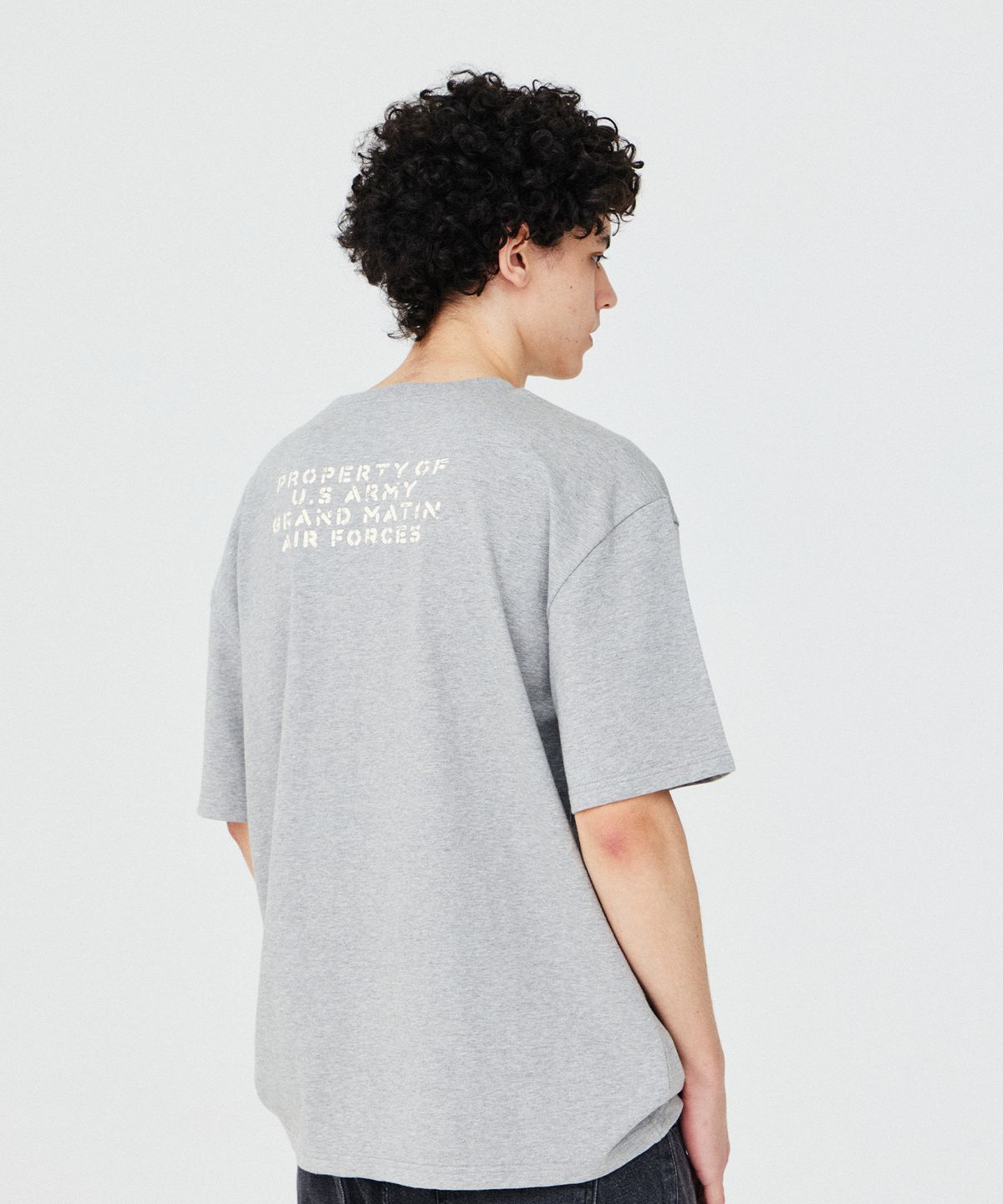 디 그랜드 마틴(DE GRAND MATIN) U.S FURCE TEE_MELANGE GRAY