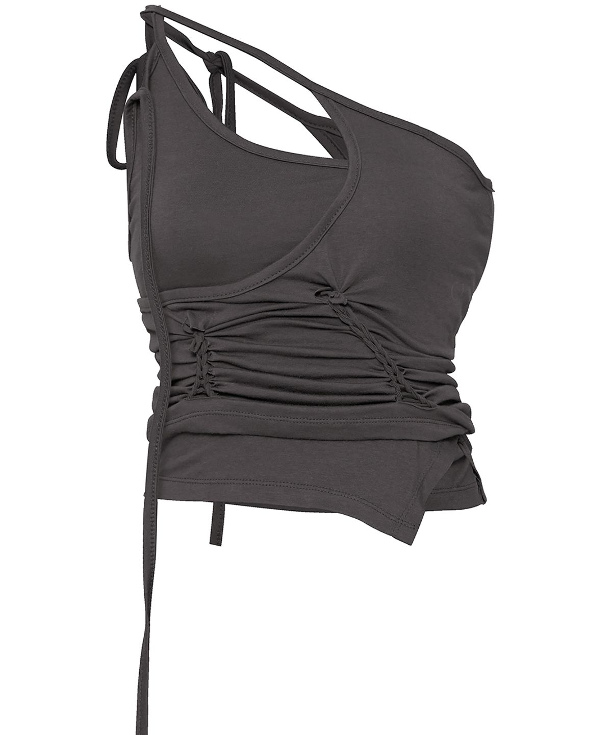 플레어업(FLAREUP) [SET] Handmade Twisted Layered Top (FL-118_Charcoal)