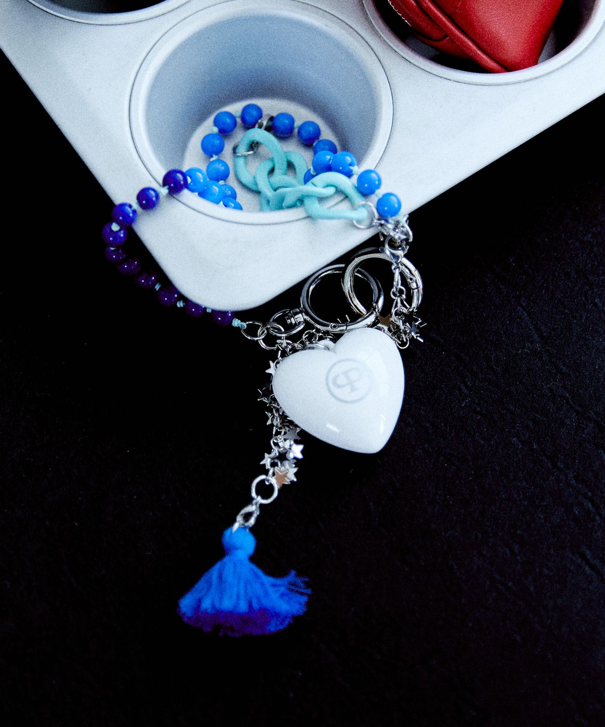 크리스틴프로젝트(CHRISTINE PROJECT) CP HEART LAYERING BAG CHARM(3COLORS)