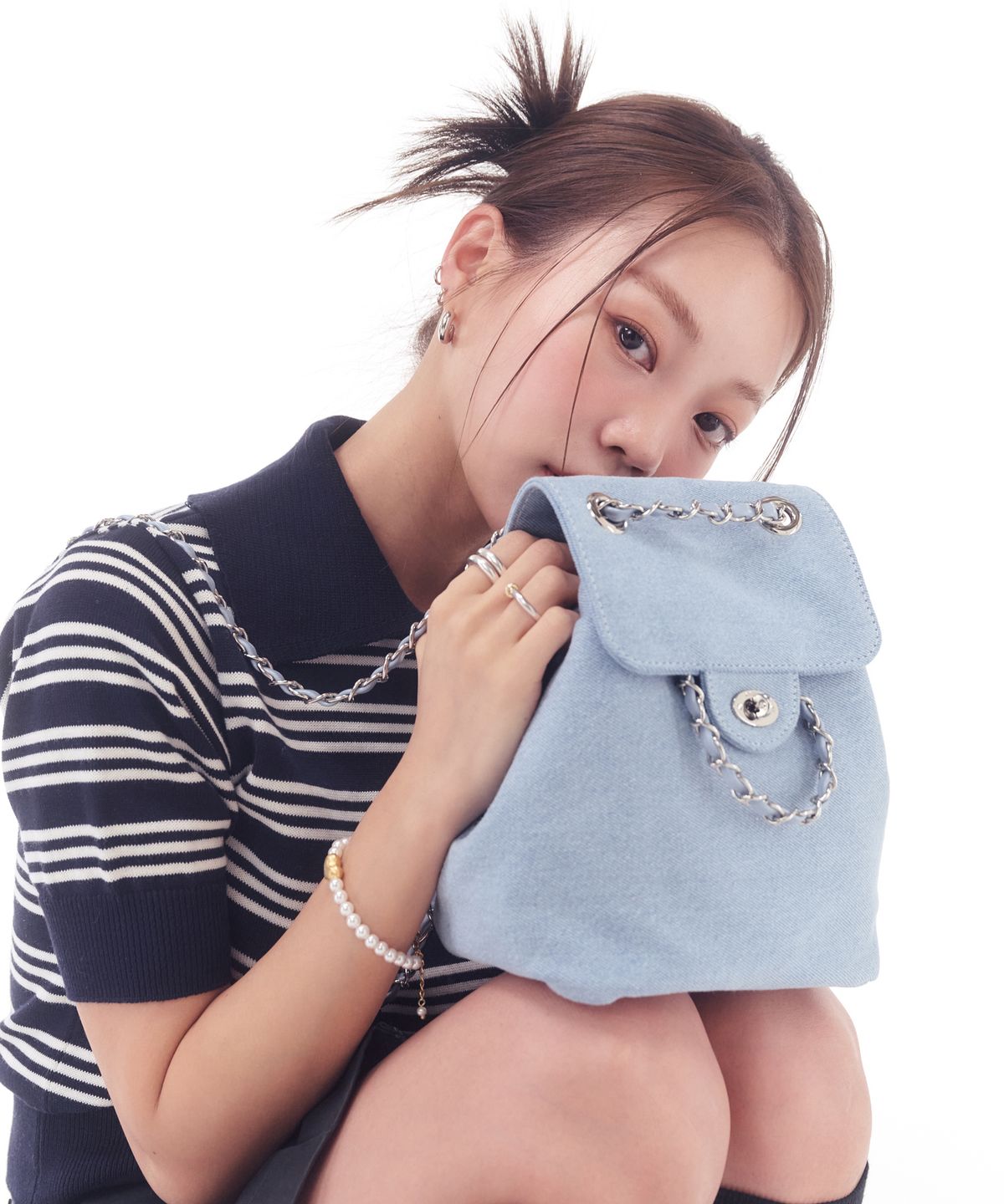 아노에틱(ANOETIC) ANC CLASSIC BACKPACK_DENIM/LIGHT BLUE