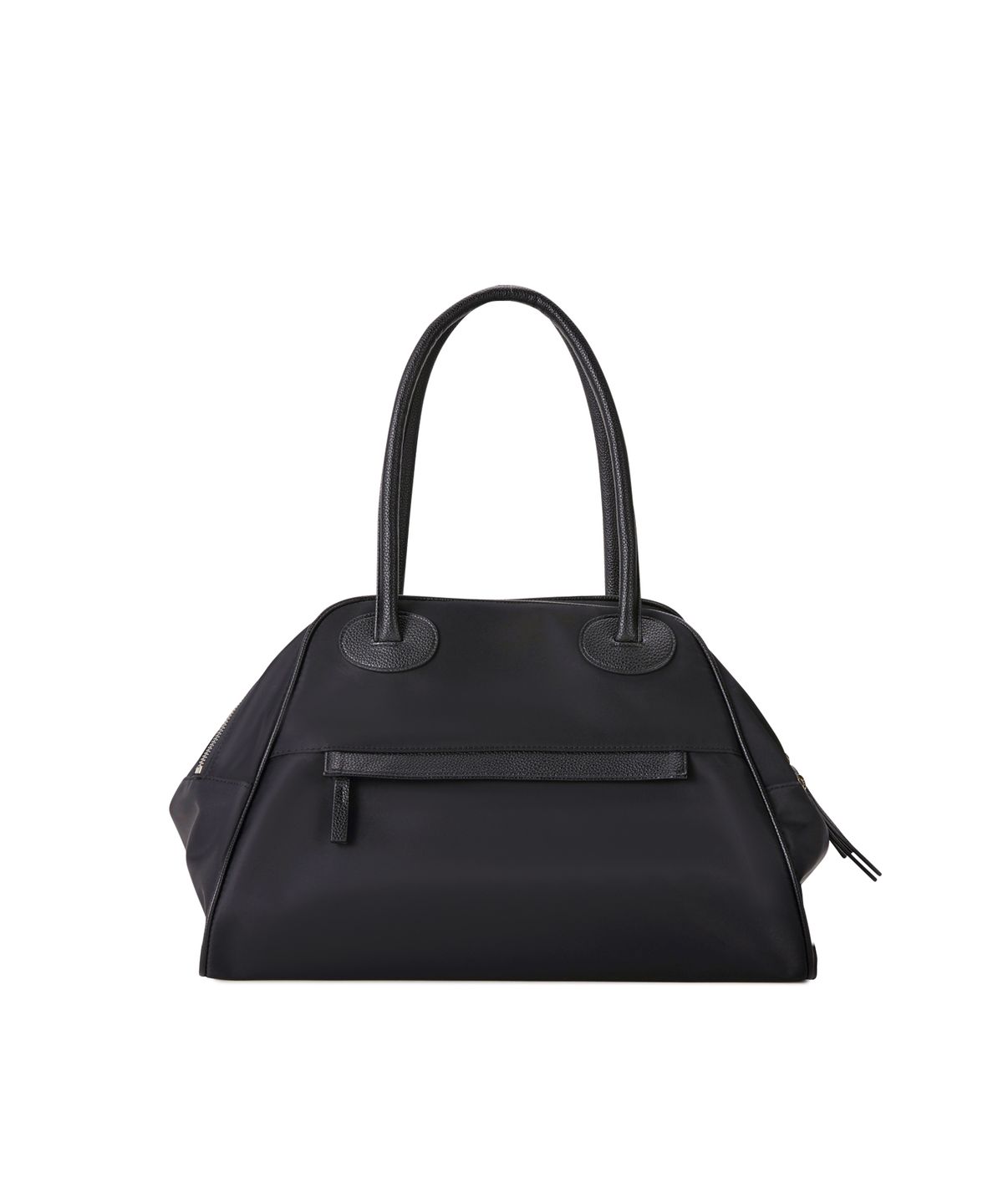 크리스틴프로젝트(CHRISTINE PROJECT) TWO ZIPPER BAG NYLON ORIGINAL(BLACK PEPPER)