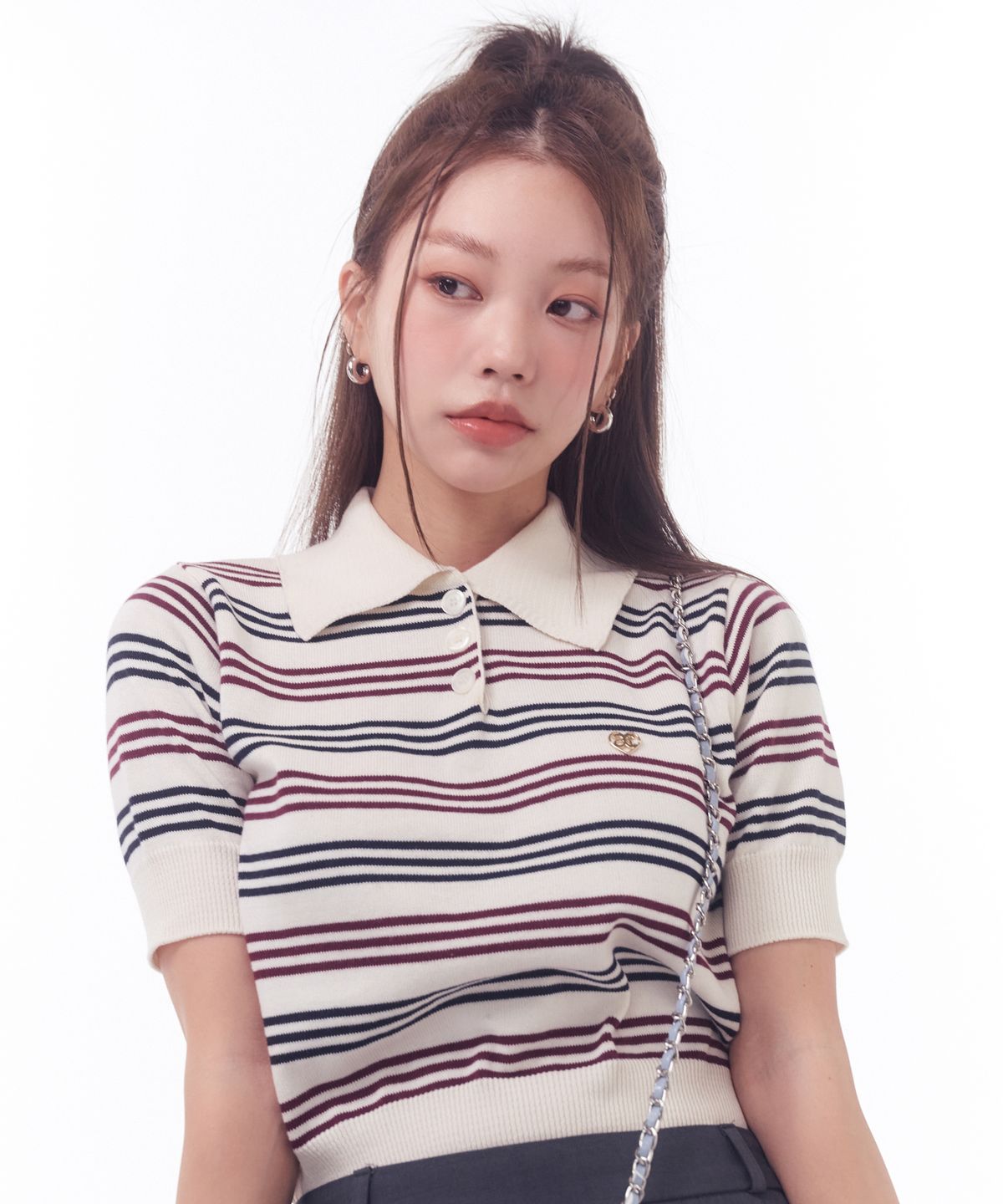 아노에틱(ANOETIC) ANC STRIPE COLLAR KNIT_2COLOR